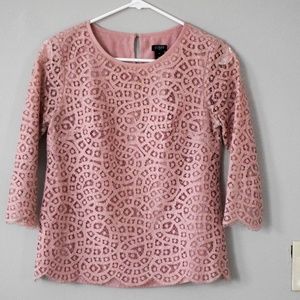 J. Crew Scalloped Lace Shirt